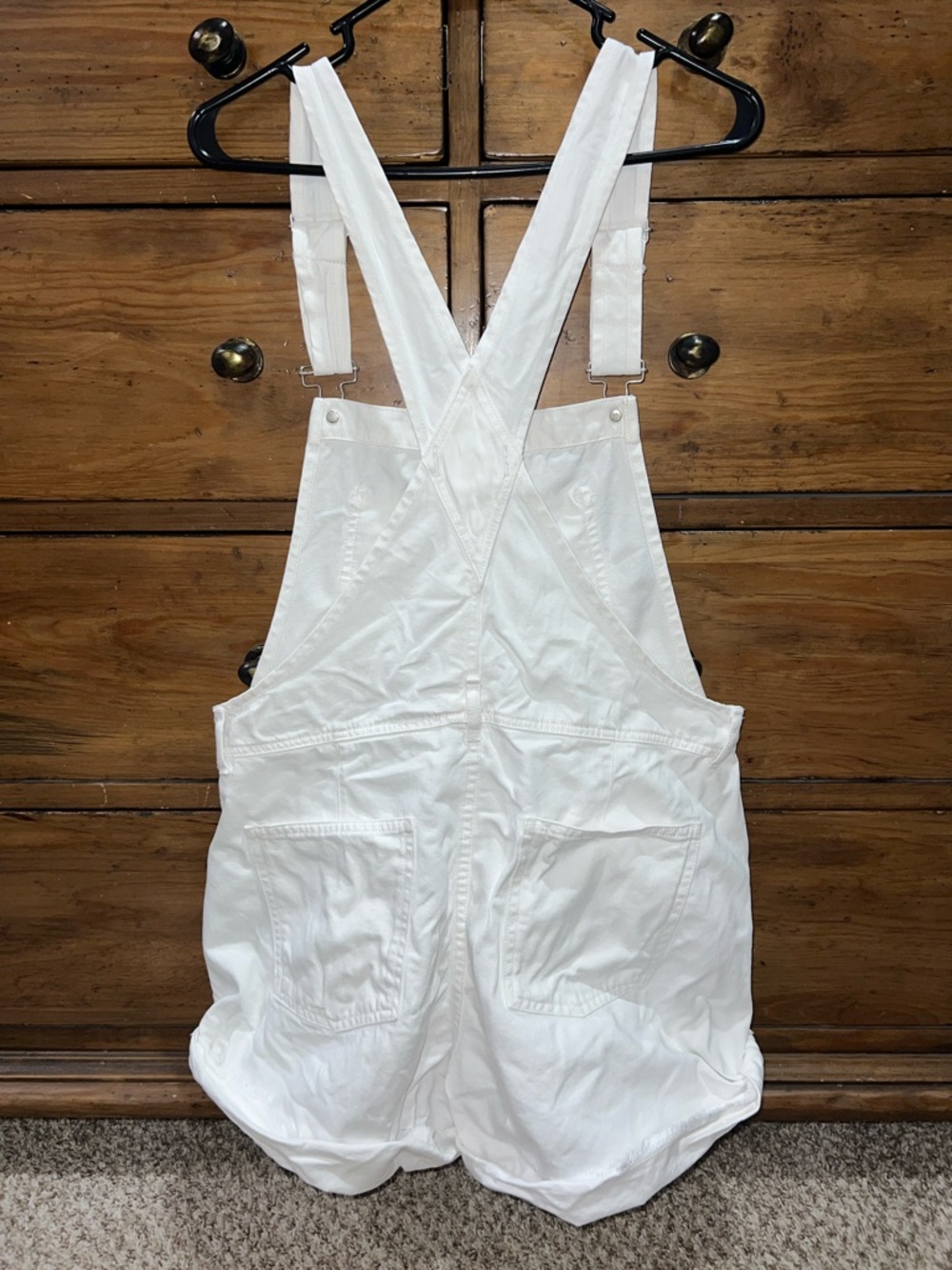 We The Free! White Denim Ziggy Shortalls SZ Medium {beach, resort, vacay, lake} - Picture 11 of 14